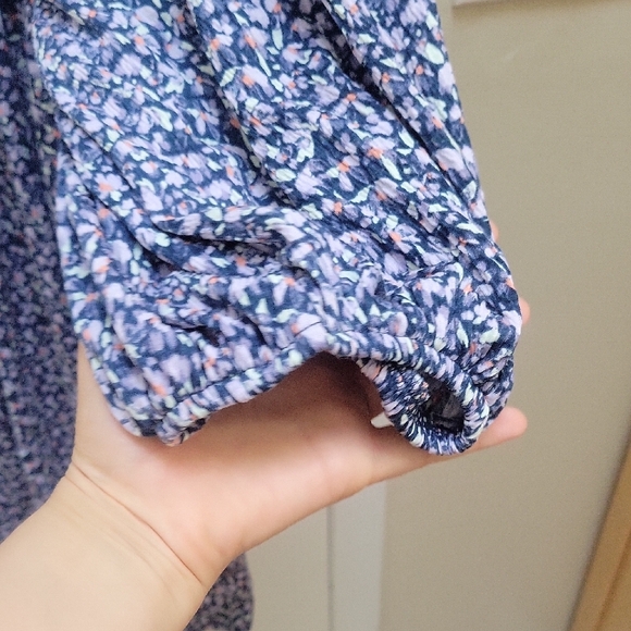 Ava & Viv Blue Floral Long Sleeve Dress - Picture 6 of 8